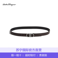 Salvatore FERRAGAMO菲拉格慕GANCINI系列双面可用可调节经典马蹄扣男士牛皮皮带腰带678648