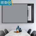 敬平纯色电表箱装饰画现代简约遮挡多媒体弱电箱电闸盒电源箱配电箱画 40*30cm遮挡横长31*竖高21悬挂式水晶面A经典黑外框 K3732