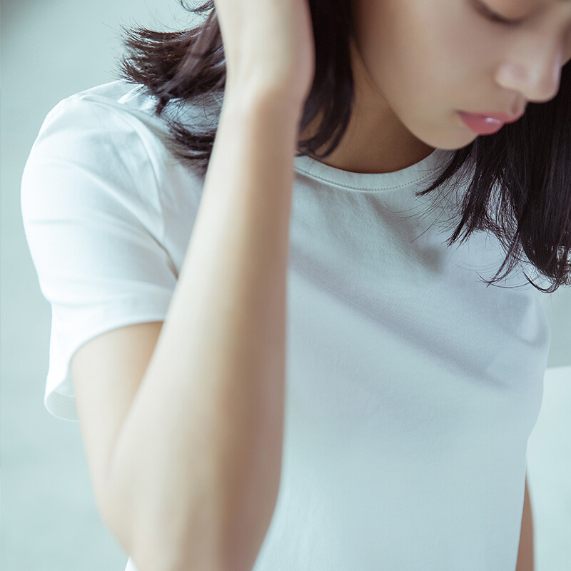 2018夏季纯色短袖T恤女打底上衣