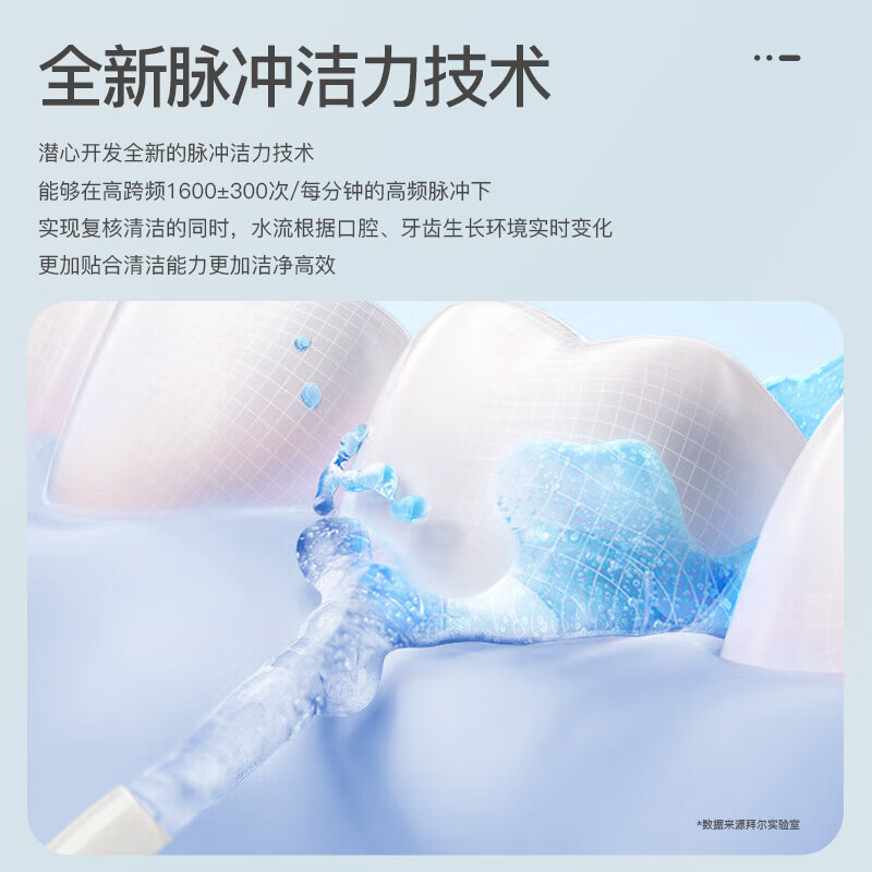 拜尔-便携充电式冲牙器水牙线M6PLUS(配3个喷嘴)高清大图