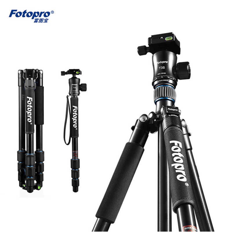 富图宝(Fotopro) MGA-584N+T3S 镁合金便携摄影专业单反相机架旋钮式三脚架云台套装