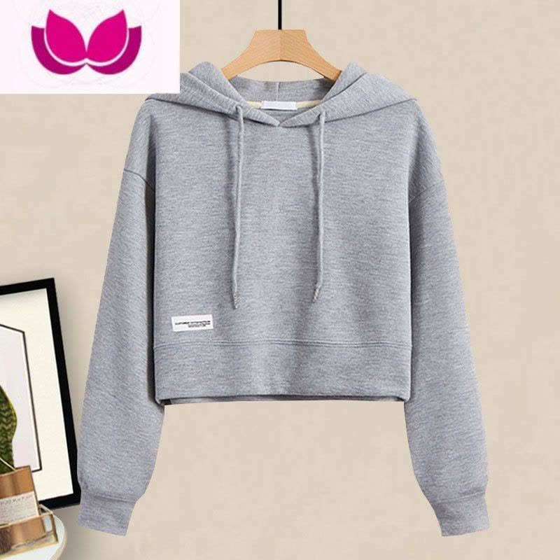 七斓可盐可甜炸街套小个子穿搭减龄短款卫衣微喇叭牛仔裤套装女春图片