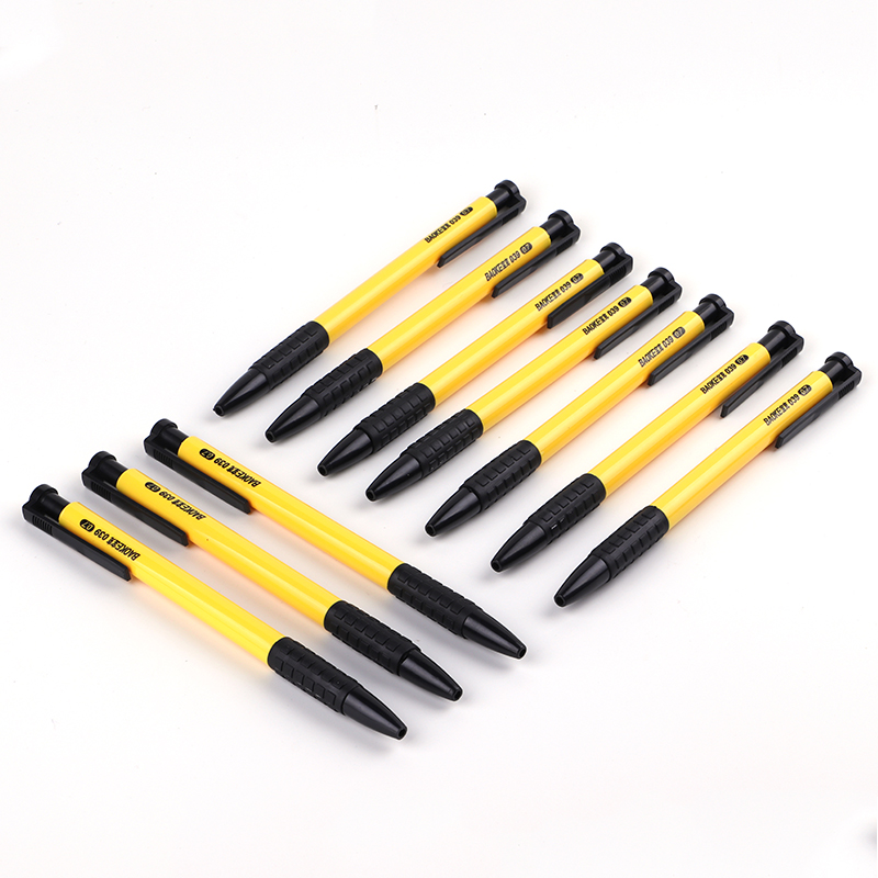 宝克(BAOKE) 10PC039 0.7mm按动圆珠笔中油笔原子笔 软胶握手 蓝色 10支高清大图
