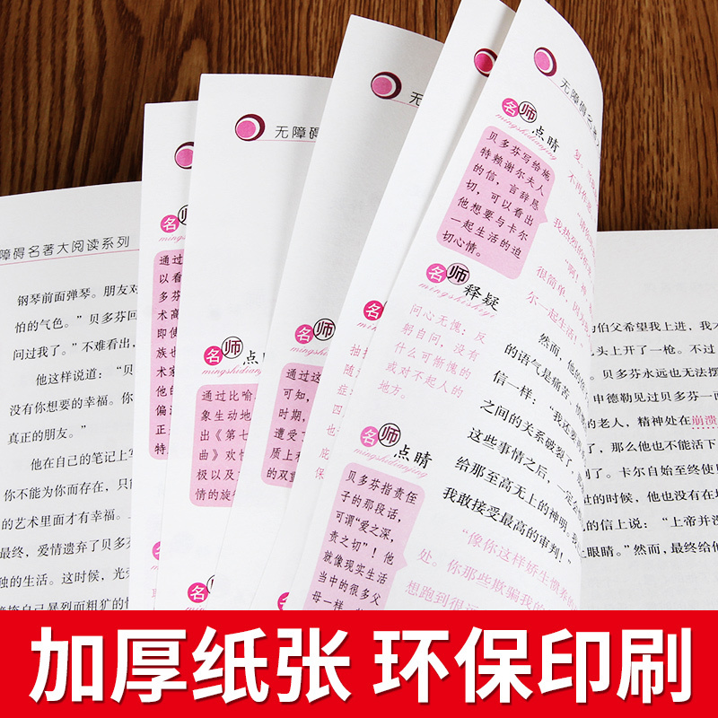 名人传书正版罗曼罗兰原著无障碍名著大阅读系列书籍初中生七八九年级新课本阅读亲近经典精美插图名师辅导与课本同步dy