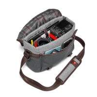 曼富图(MANFROTTO)MB LF-WN-MS 温莎小型单肩包单肩式斜跨式单反相机包数码相机包 灰色