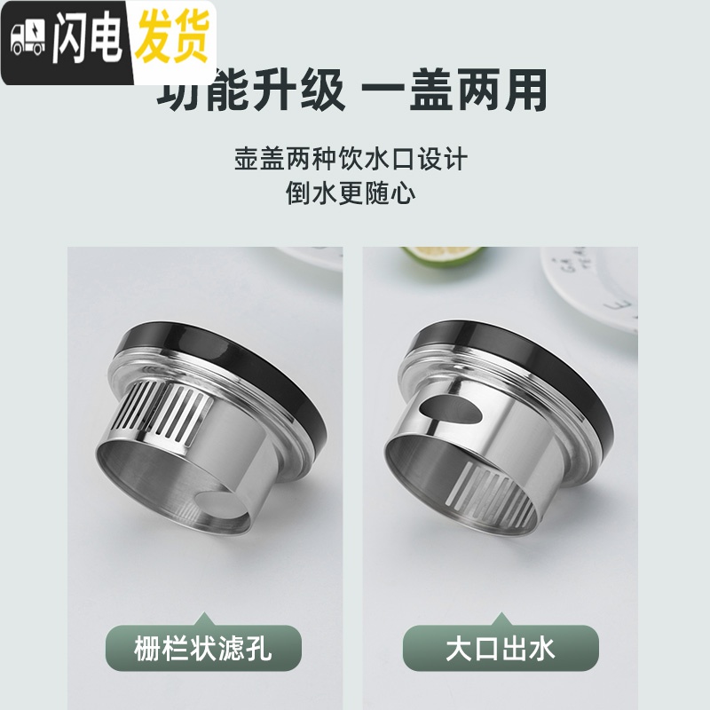 三维工匠冷水壶玻璃耐热高温防爆水瓶家用大容量凉白开水杯茶壶防摔凉水壶 蓝色2000[塑玻双层]高清大图