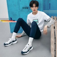 Skechers斯凯奇男鞋2018秋季D'lites熊猫鞋厚底耐磨跑步鞋 999859