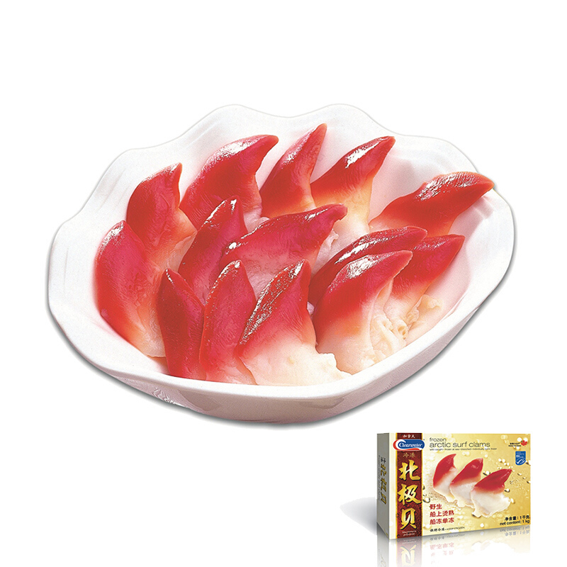 Clearwater/北极清水 熟冻加拿大原装进口北极贝 1kg 70-80只 盒装 海鲜日料刺身