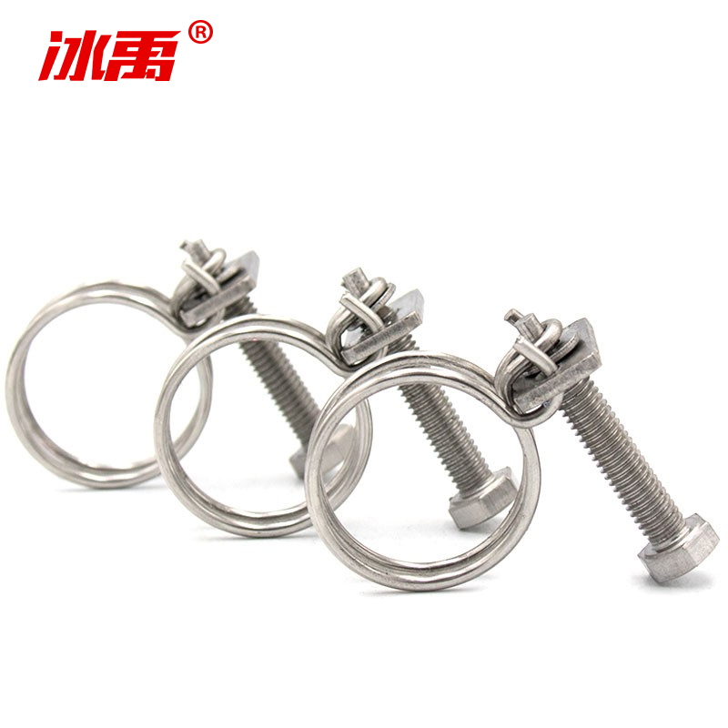 冰禹 双钢丝卡箍 BY-526 304不锈钢 36-40*3.0mm 15个 1包