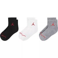 NIKE耐克袜子JORDAN舒适透气三双装儿童运动袜HA5108-063 Z HA5108-063