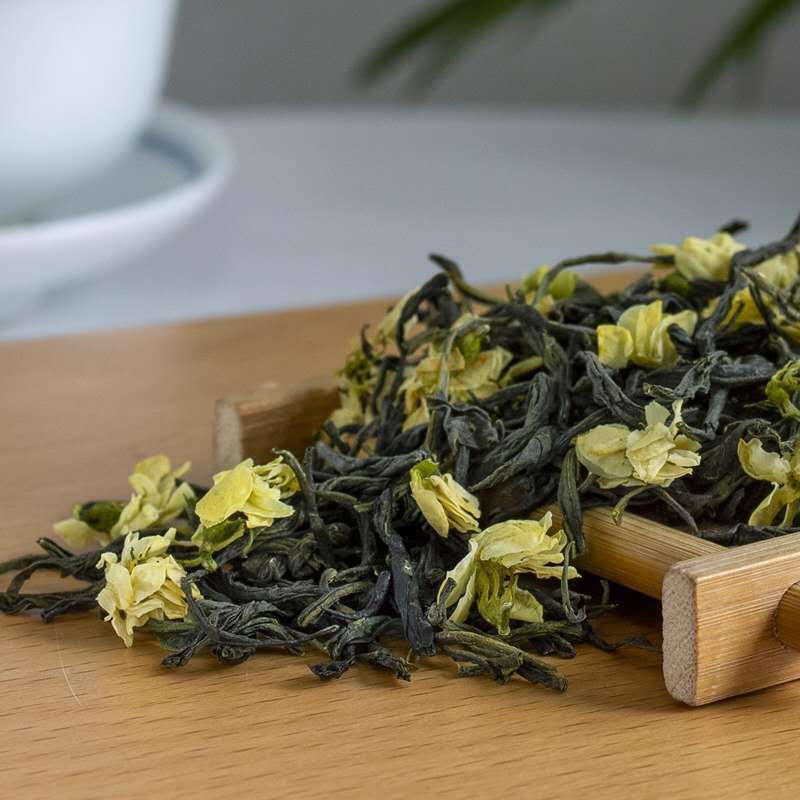 (买一斤送一斤再送杯)2021年新茉莉花绿茶浓香袋装茉莉花茶叶 茉莉花茶250克(送紫砂杯)