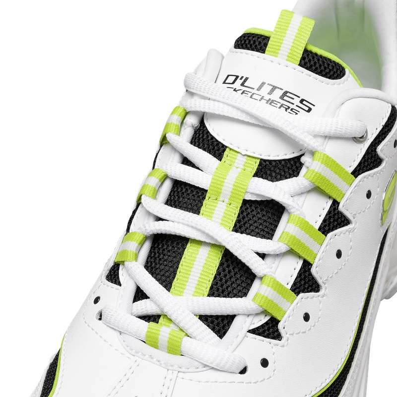 Skechers斯凯奇男鞋2021春夏厚底熊猫鞋老爹鞋大网眼透气小白鞋运动休闲鞋666142