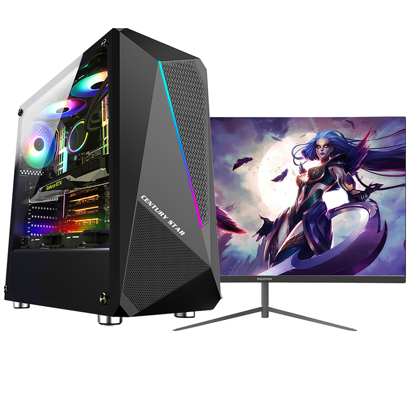 铭能 十代酷睿i5六核/GTX1660Ti 6G独显/16G内存/512G固态 台式机 台式电脑 DIY组装机 组装电脑 家用办公电脑主机 设计学生台式电脑游戏电脑+24英寸全套高清大图