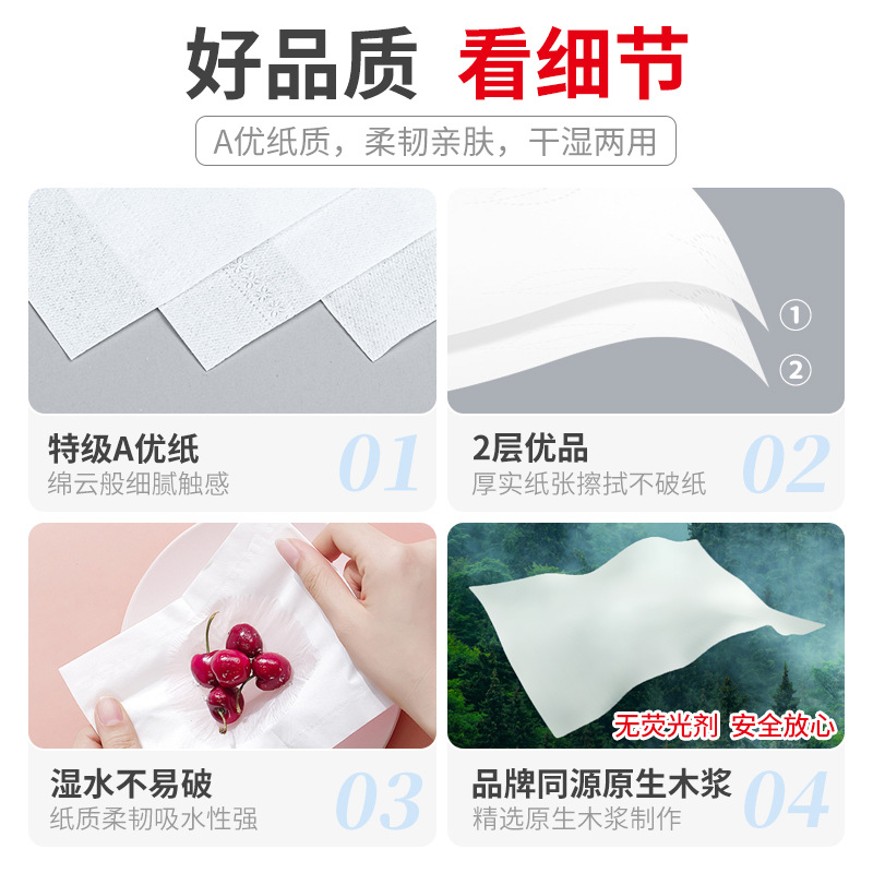 抽纸整箱精商务简装长款170*170抽取式面巾纸F7160 2层100抽*100包*1箱高清大图
