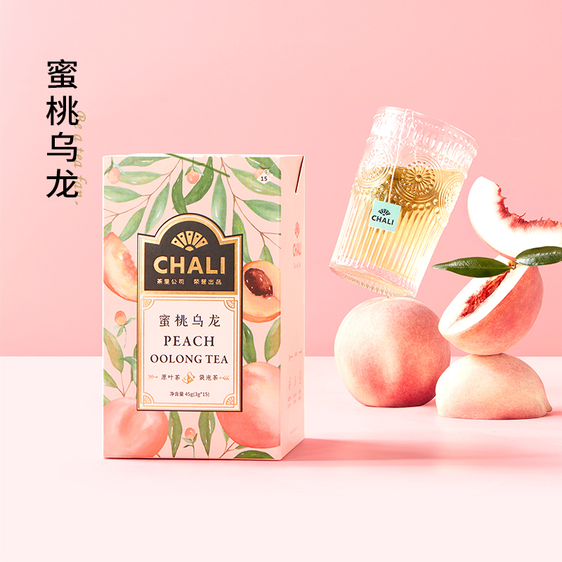 茶里(ChaLi)茶叶 蜜桃乌龙茶水果茶白桃乌龙茶袋泡茶冷泡茶15包