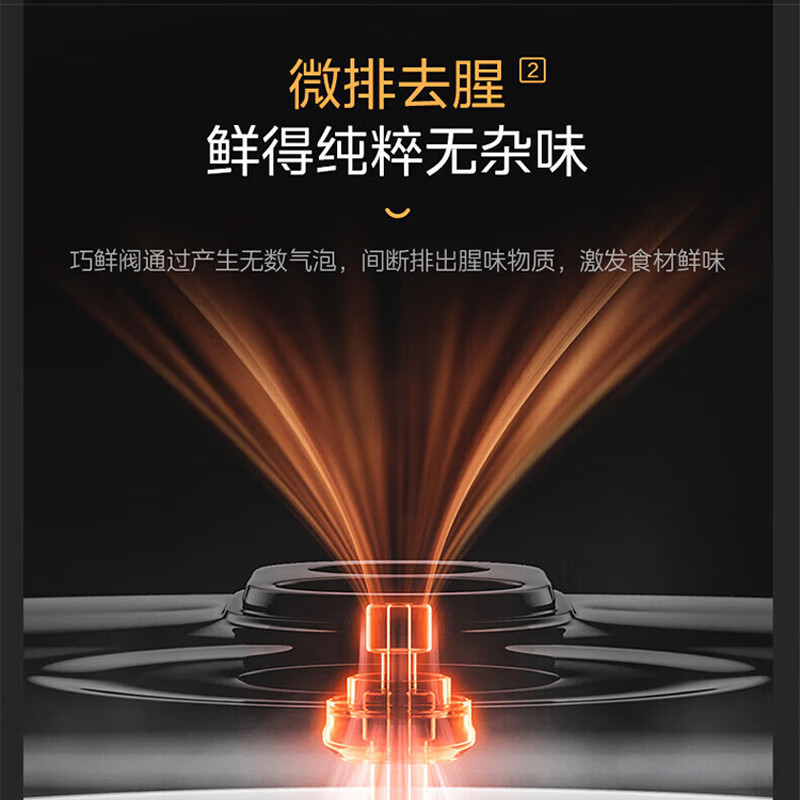 美的(Midea) YLC643G 电压力锅 6L一锅双胆智能调压预约定时不锈钢+不粘内胆高清大图