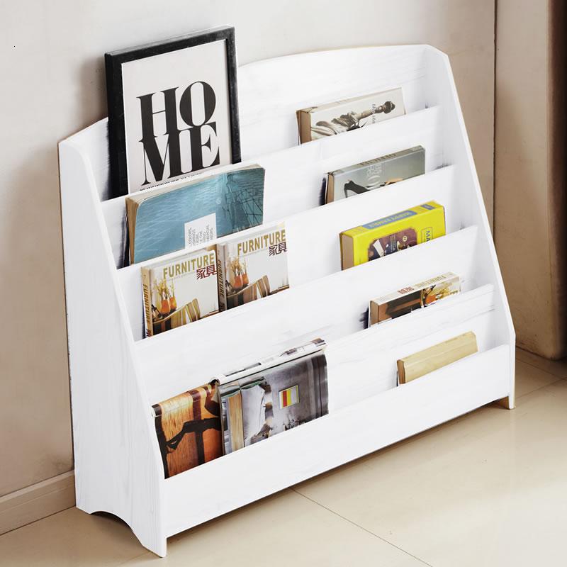 森美人实木儿童书架学生书报架幼儿园宝宝绘本架杂志架整理架书柜置物架高清大图