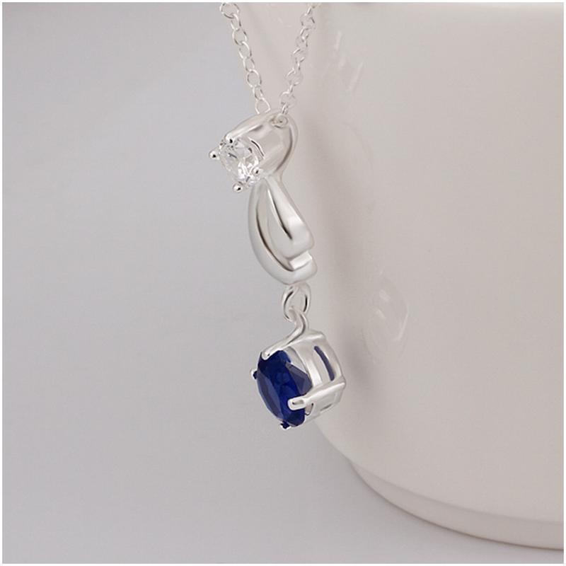N497 Women Silver Necklace 镀925纯银女项链日韩版锁骨链潮人送女朋友七夕情人节礼物