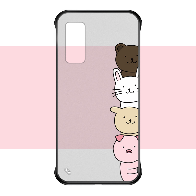 荣耀v30手机壳超薄无边框v30pro可爱卡通图案定制情侣款简约保护壳
