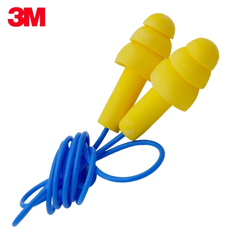 3M隔音耳塞340-4004 圣诞树型带线可清洗耳塞睡眠学习降噪防噪音高清大图