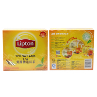 立顿(Lipton)黄牌精选红茶100包200g 茶叶