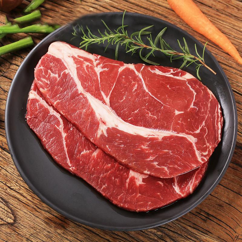 科尔沁 速冻牛肉 上脑切片 原切牛排 国产内蒙古牛肉 袋装 300g