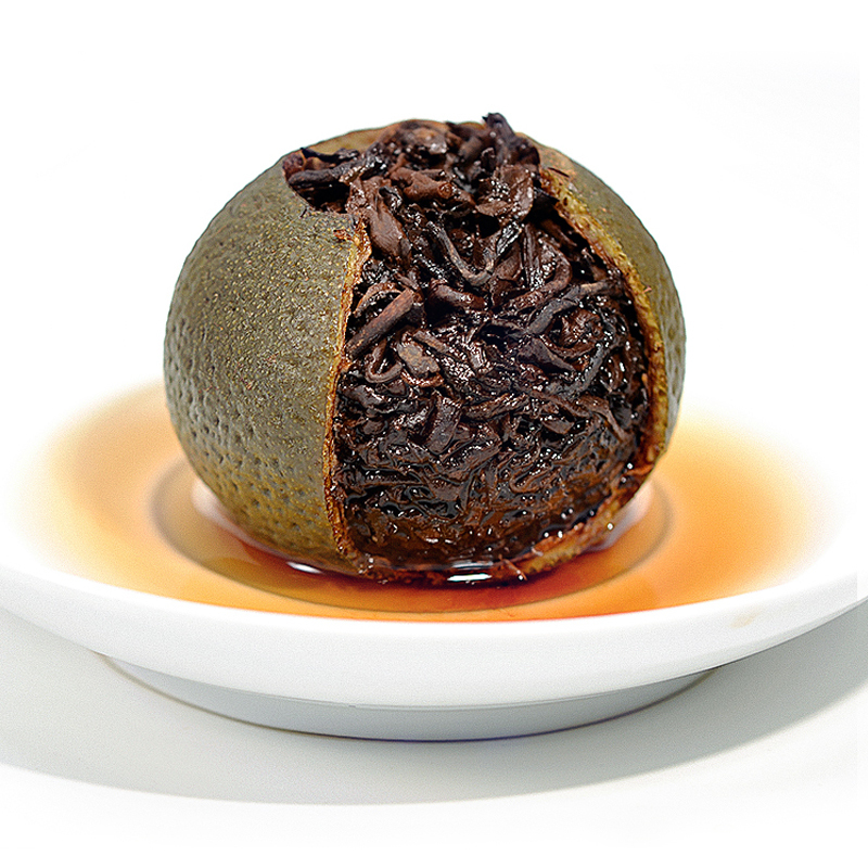 [配礼袋 ]大益小青柑普洱茶熟茶500g金柑普7益果茶2023年新会小青柑茶