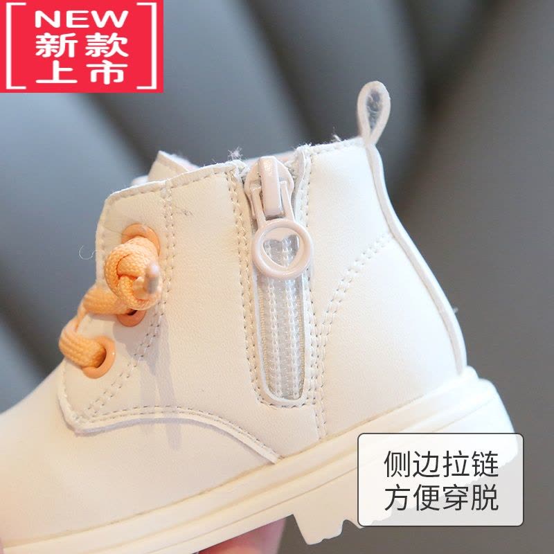 可莉允宝宝马丁靴一岁小男童鞋子秋冬季款加绒棉鞋婴儿女童短靴儿童靴子图片