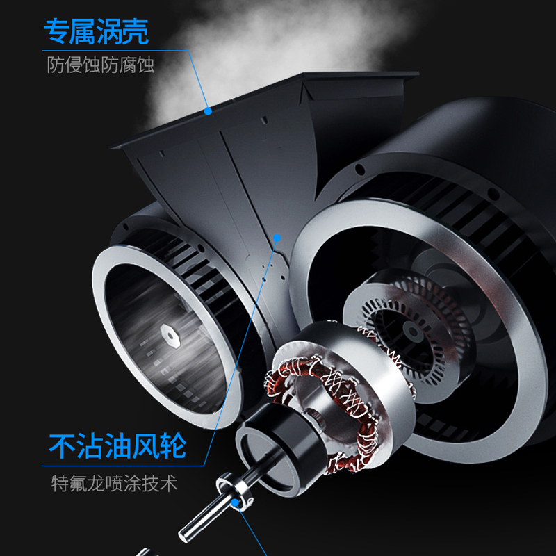 红日(Redsun)16立方大吸力抽油烟机智能触控三档大风量小厨精选JSED01