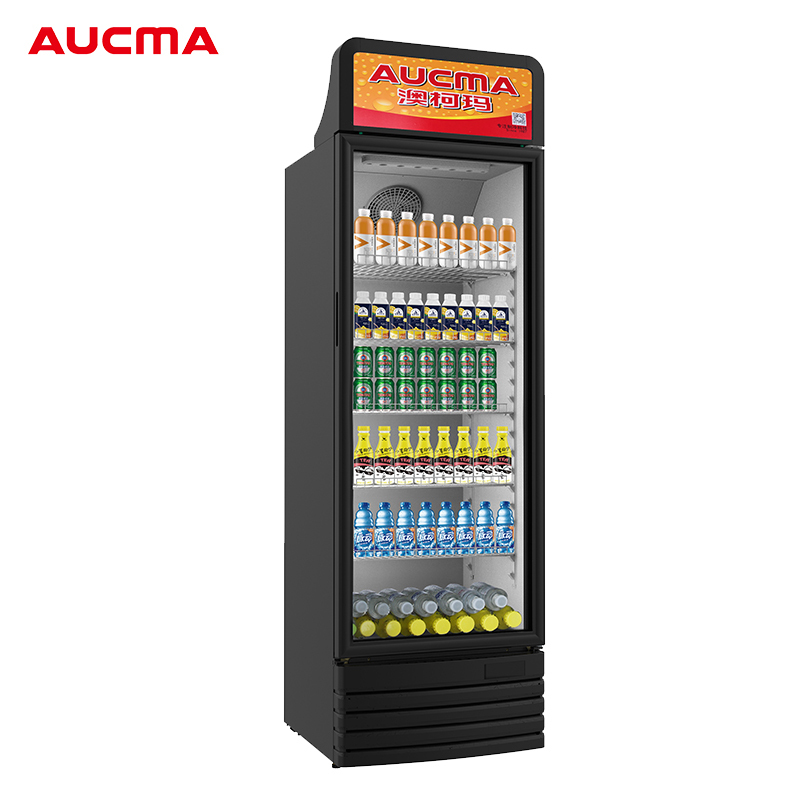 澳柯玛(AUCMA) 展示柜SC-317NE 317升商用单门冷藏展示柜冰柜保鲜饮料柜啤酒柜循环风机制冷合金内胆一级能效高清大图