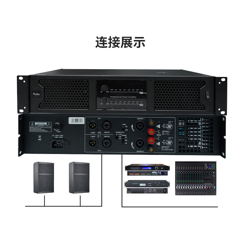 润普Runpu国产化会议音频扩声设备/大功率专业后级数字功放RP-GDF70高清大图