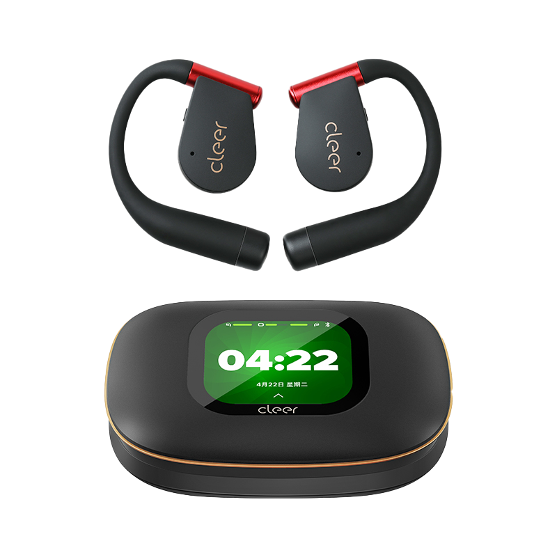 [AI降噪]Cleer ARC 5 降噪蓝牙耳机2025新款不入耳杜比音效玄焰黑[5代运动版Plus] [AI抗风噪]高清大图