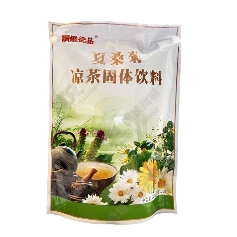 灏煜优品 夏桑菊金银花凉茶固体饮料清凉茶速溶便携四季解暑热凉茶颗粒饮料冲剂200g*6包套装高清大图