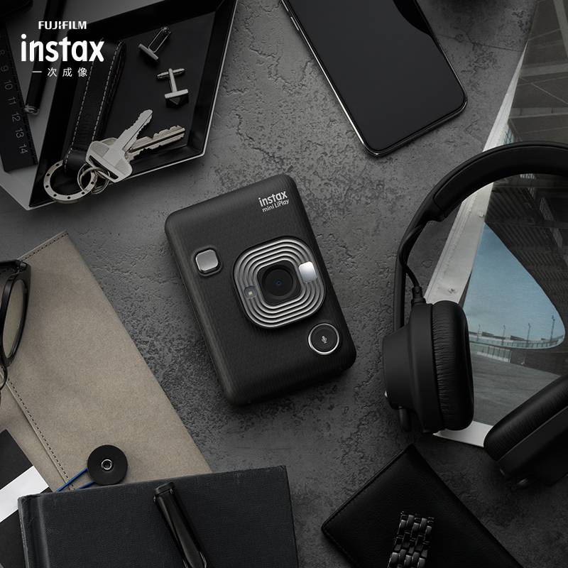 [数模来袭]富士(FUJIFILM)instax mini LiPlay深空灰 立拍立得胶片相机 套餐四(含60张相纸)高清大图