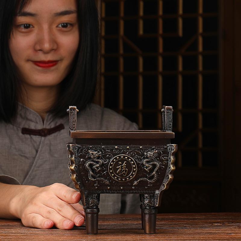 美帮汇铜鼎摆件 铜千秋 盛鼎大号青铜器工艺品 铸铜 宝鼎高清大图