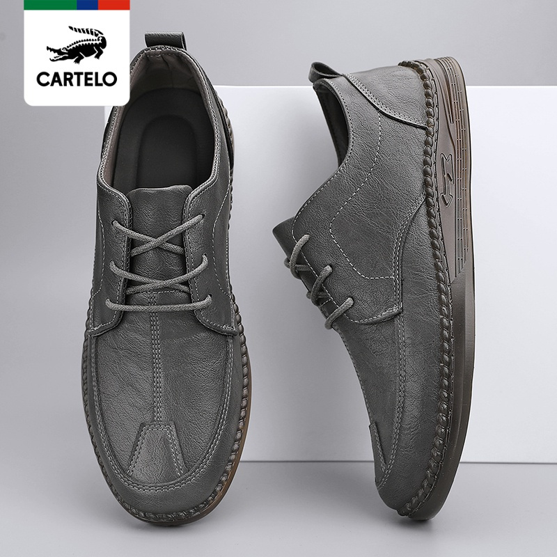 线下专柜同款卡帝乐鳄鱼cartelo新款男士休闲鞋皮鞋潮流板鞋男鞋