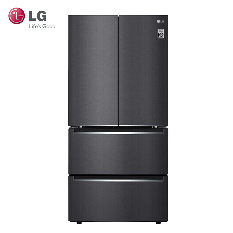 lg 升法式多电冰箱风冷无霜直流变频 节能家用 智能电脑控温 分类保鲜