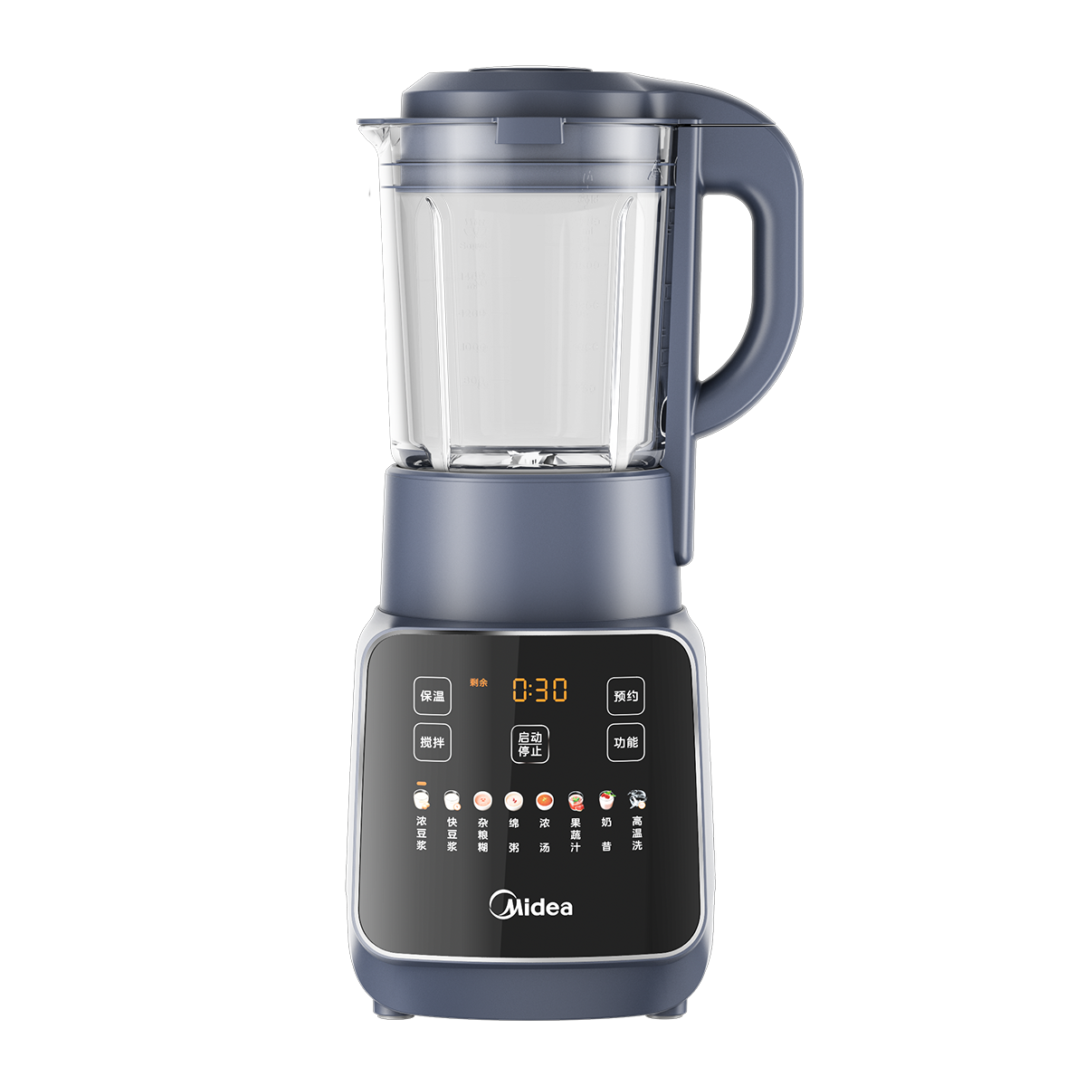 美的(Midea)破壁机家用1.75L大容量多功能早餐豆浆机预约加热料理辅食机榨果汁机 MJ-PB10G2-061