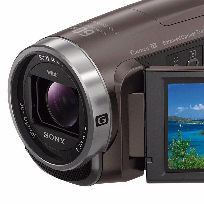 索尼HDR-CX680 高清数码摄像机 5轴防抖 30倍光学变焦 家用 会议录制/棕色色