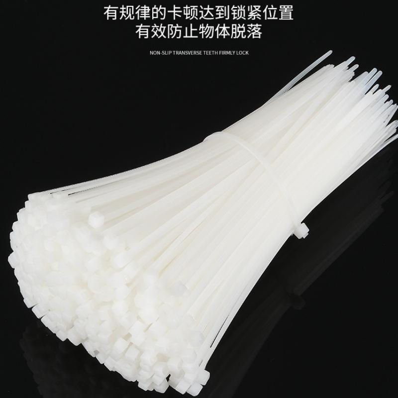 名凌 自锁式尼龙扎带理线带宽3.6毫米/长25厘米【250根/包】10包 白色