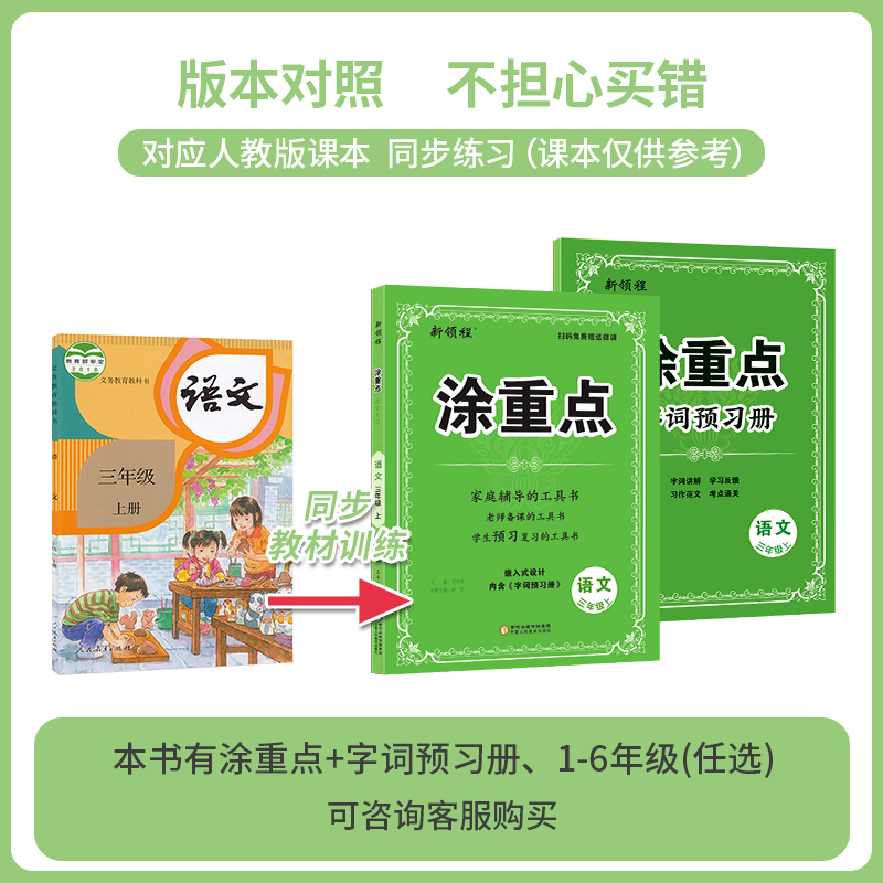 语文 六年级下 [正版]2024春新领程涂重点上下册语文一二三四五六年级全国通用版123456上下册课堂笔记全解小学语文高清大图