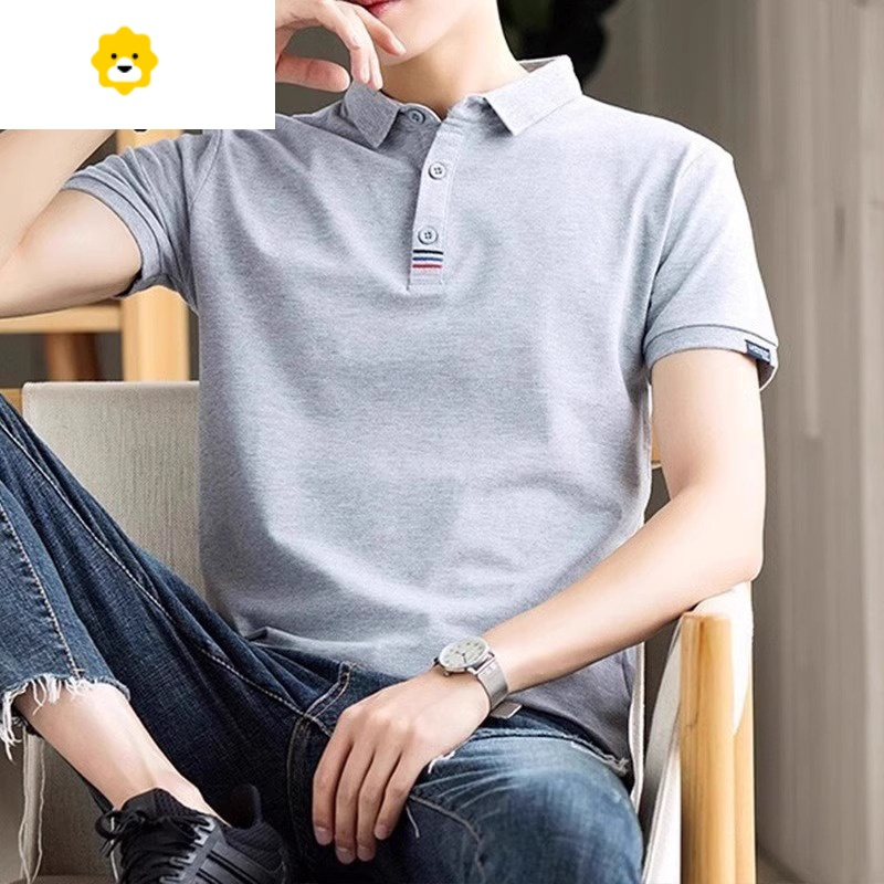 FISH BASKET即墨男装短袖POLO衫季冰丝薄款翻领上衣服男士休闲半袖t恤打底