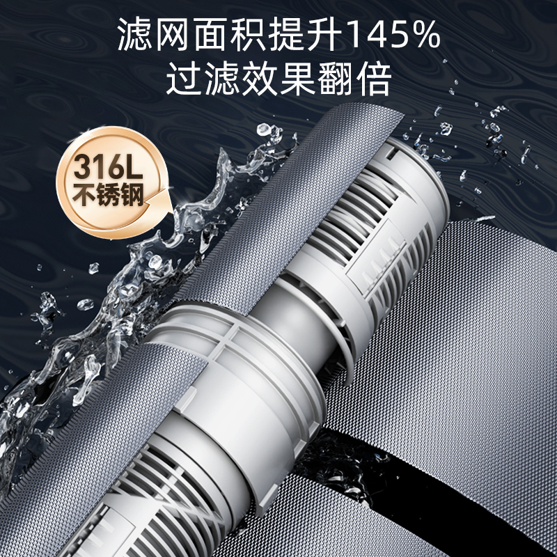 Rheem瑞美前置过滤器8.6T大通量40微米双芯过滤家用反冲洗自来水净水器自动清洗全息触屏智控 RMQZ-25F-A1