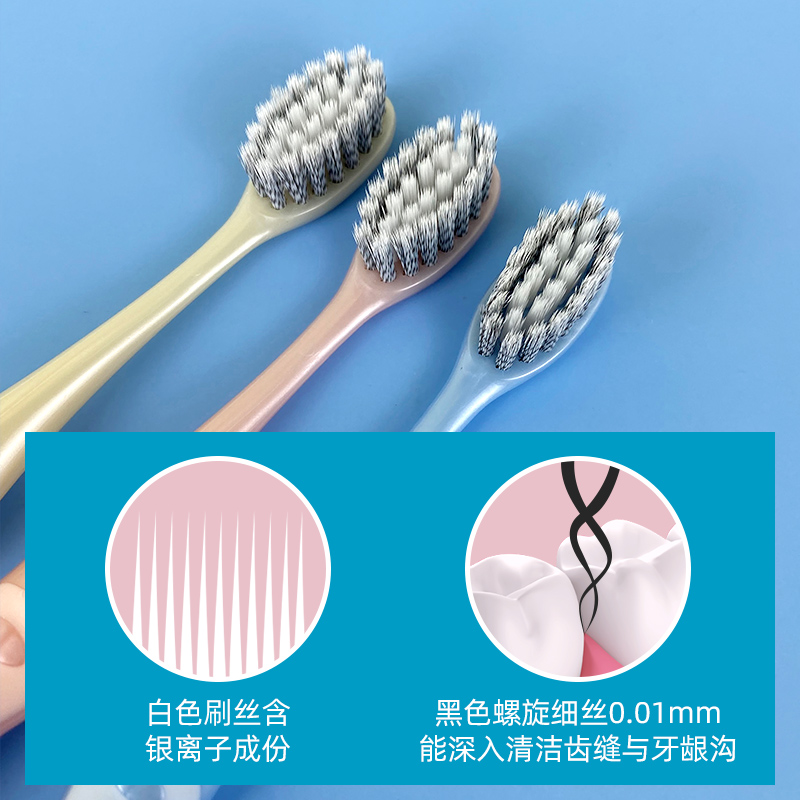 青蛙(FROG) 双效优+系列520牙刷 2支装*2板(颜色随机)高清大图