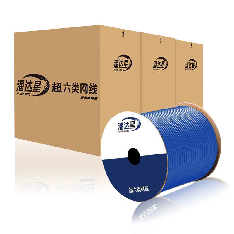 潘达星C6KZ 六类4对屏蔽铠装网线 500m米/箱 (计价单位:箱) 黑色高清大图