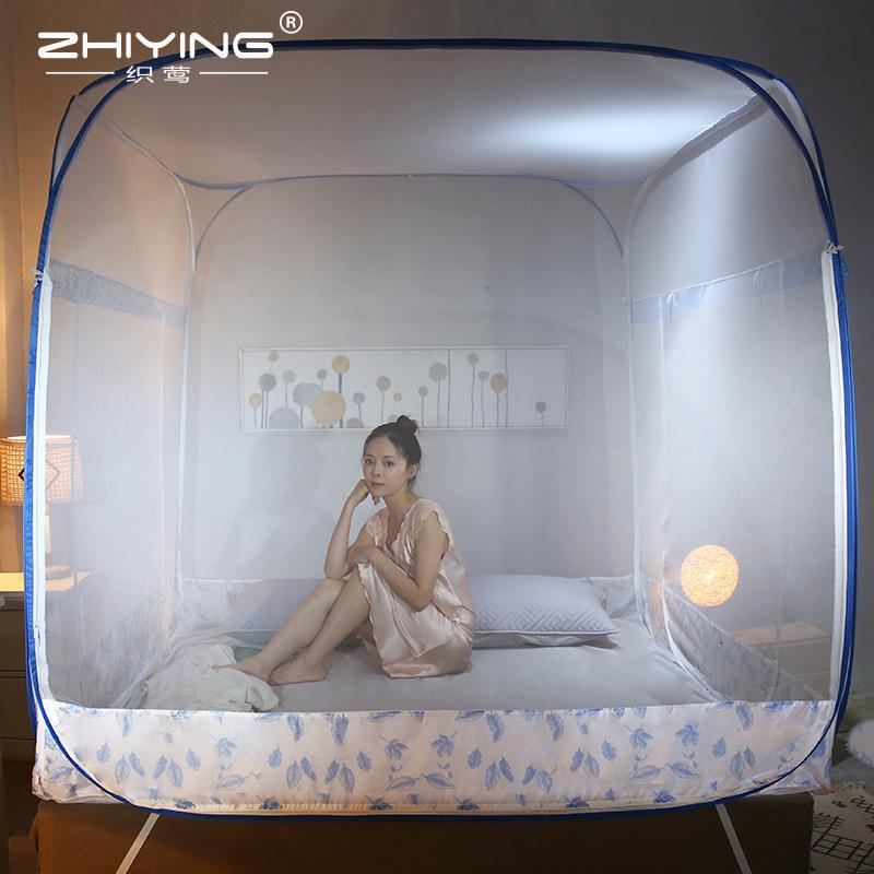 美帮汇免安装蒙古包蚊帐1.2米床纹账加密加厚1.5/1.8m床双人家用高清大图