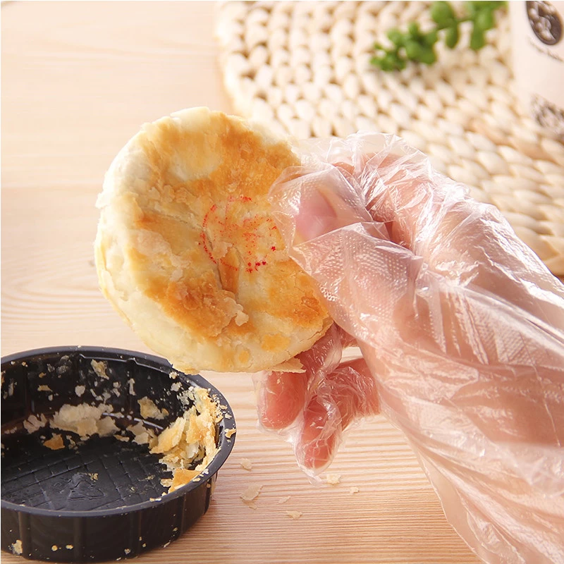 [400只]一次性手套餐饮美发食品吃小龙虾透明手套塑料PE薄膜手套