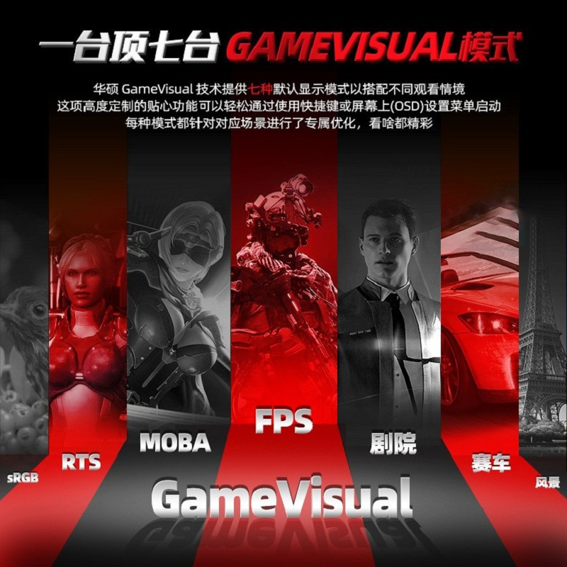 Asus华硕VG249Q小金刚台式电脑HDMI显示器24英寸IPS电竞游戏显示屏144HZ