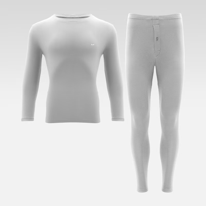 [婴儿棉舒暖]猫人秋衣秋裤套装男女士轻薄弹力保暖内衣秋冬打底高清大图