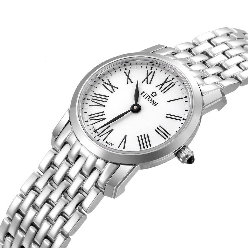 TITONI梅花纤薄系列石英表女表 全国联保 瑞士进口高清大图
